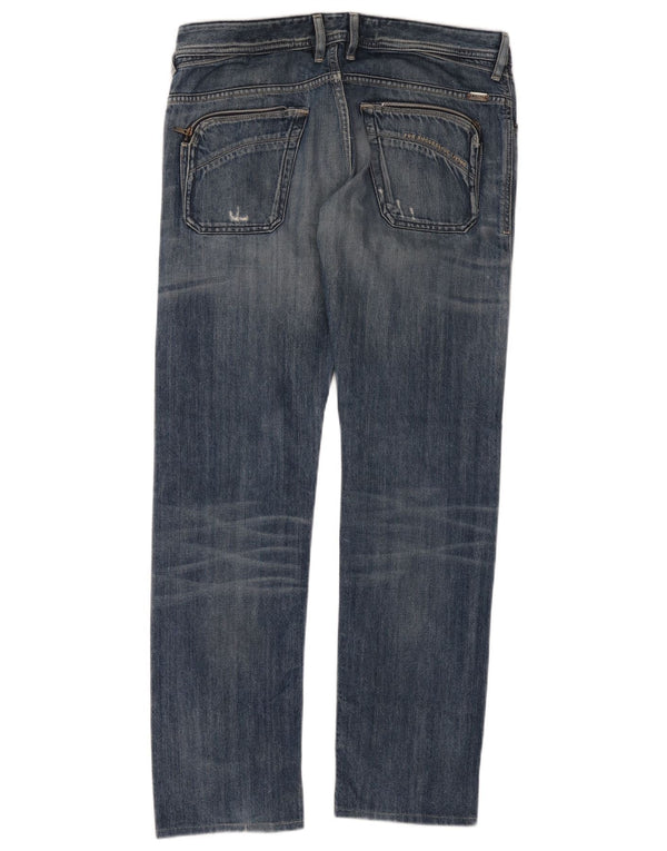 Jeans dritti da uomo Diesel Poiak effetto consumato W33 L34 cotone blu