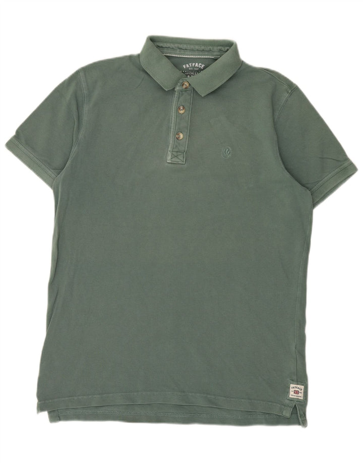 Polo da uomo Fat Face in cotone verde medio