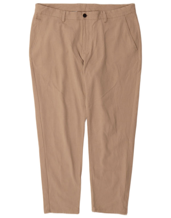 Pantaloni chino slim da uomo Zara EU 46 XL W36 L29 Beige