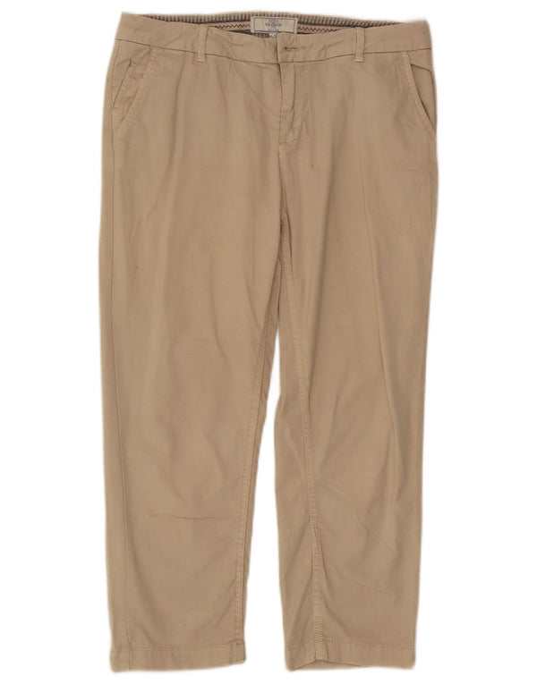 Pantaloni Capri da donna Fat Face UK 10 Small W28 L22 Cotone beige