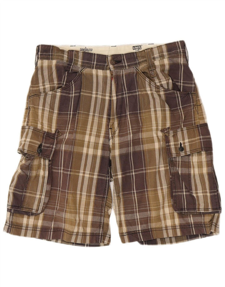 Pantaloncini cargo da uomo Levi's W32 cotone a quadri multicolore medio