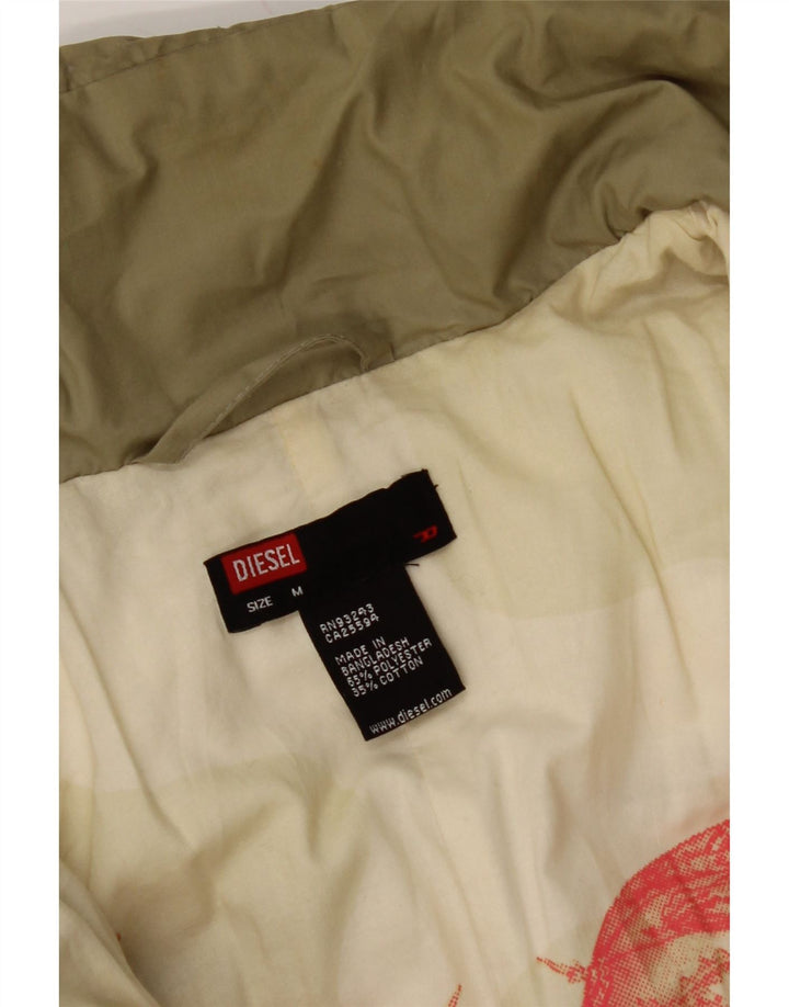 Giacca imbottita da donna DIESEL UK 14 poliestere kaki medio