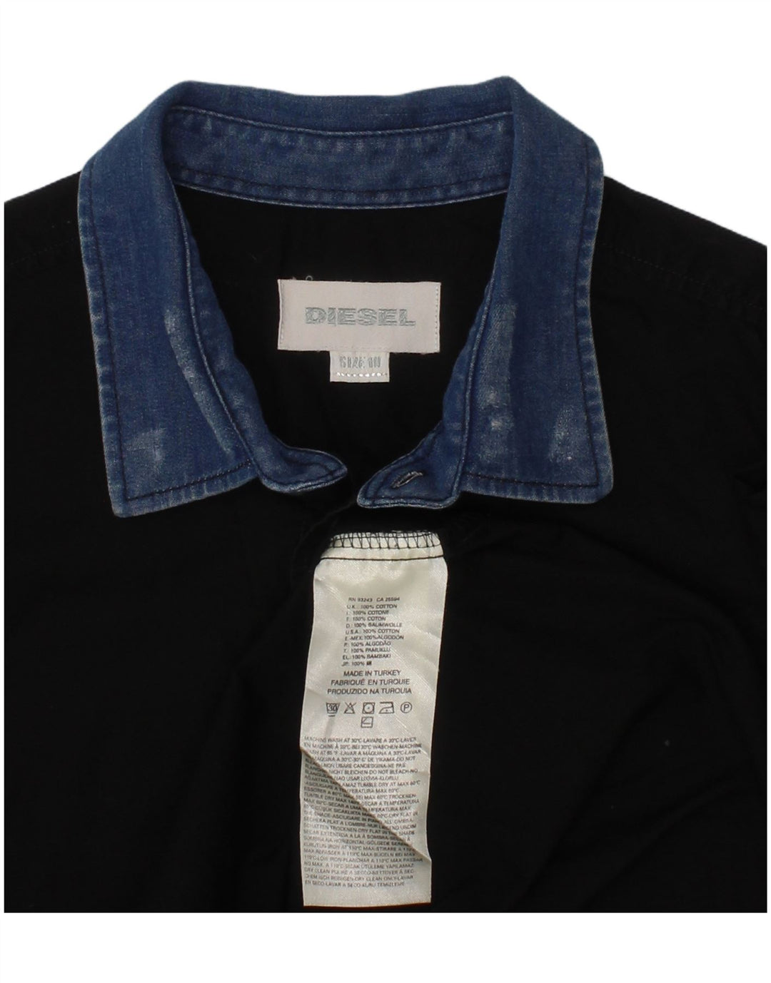 DIESEL Boys Shirt 9-10 Years Black Cotton