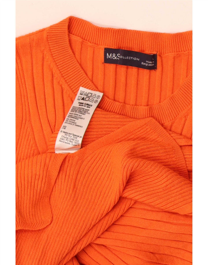 Canotta da donna Marks & Spencer UK 14 Large in viscosa arancione