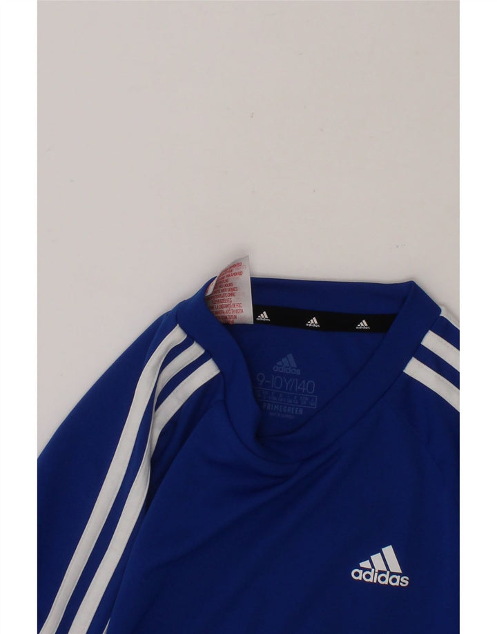 ADIDAS Boys Aeroready T-Shirt Top 9-10 Years Blue Polyester Vintage Adidas and Second-Hand Adidas from Messina Hembry 