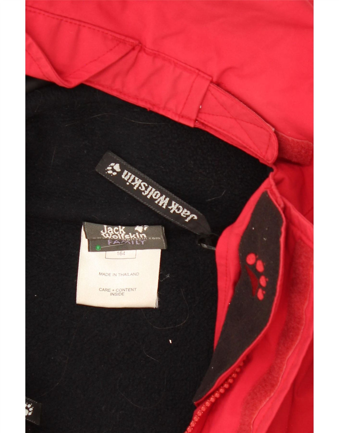JACK WOLFSKIN Boys Hooded Windbreaker Jacket 13-14 Years Red Colourblock Vintage Jack Wolfskin and Second-Hand Jack Wolfskin from Messina Hembry 