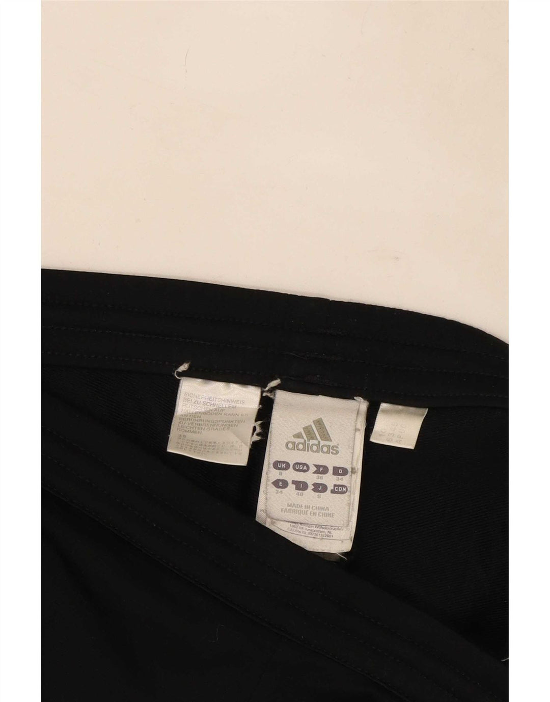 Pantaloni della tuta da donna Adidas UK 8 Small Poliestere nero