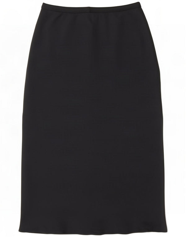 Gonna midi da donna Marks & Spencer UK 14 Large W32 Poliestere nero