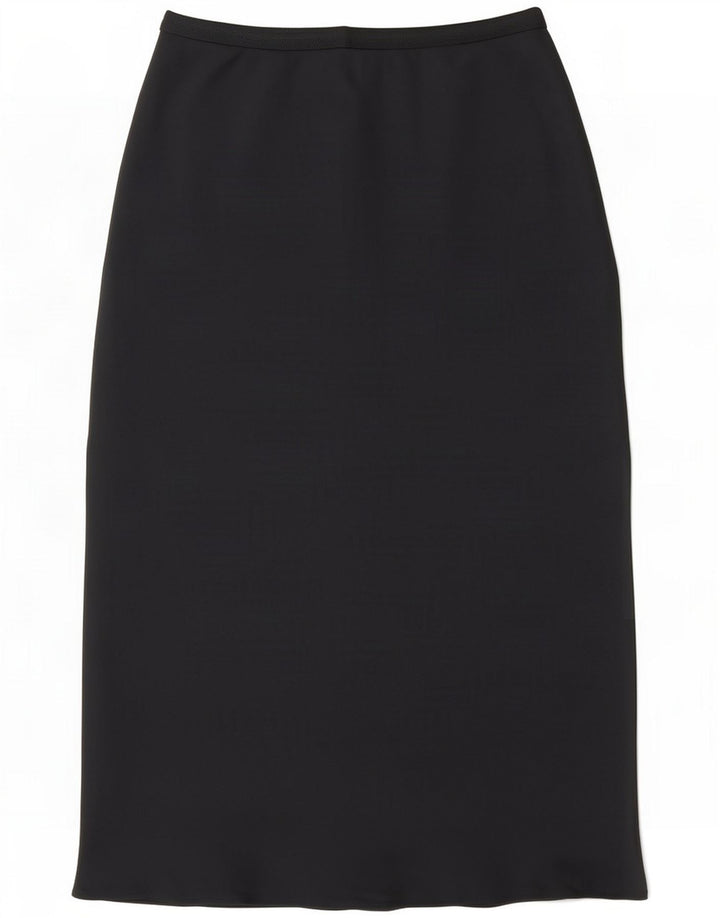 Gonna midi da donna Marks & Spencer UK 14 Large W32 Poliestere nero