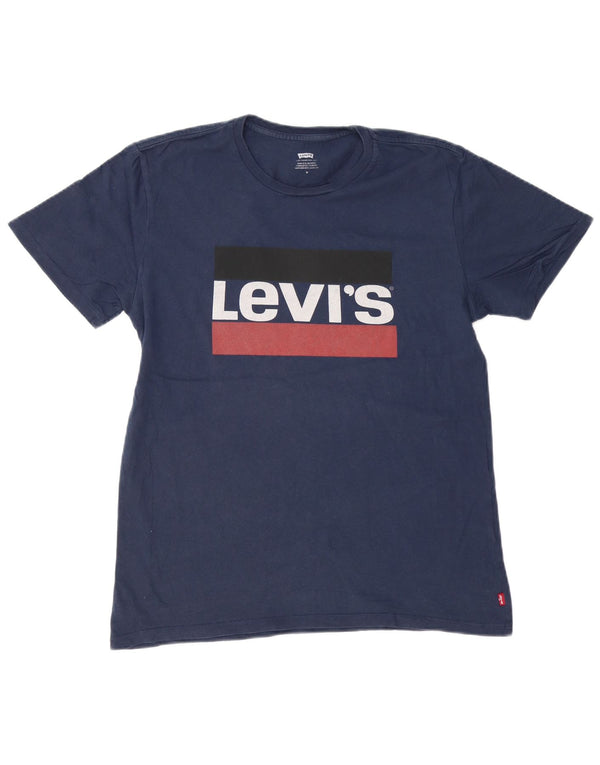 T-shirt grafica da uomo LEVI'S Top medio blu navy