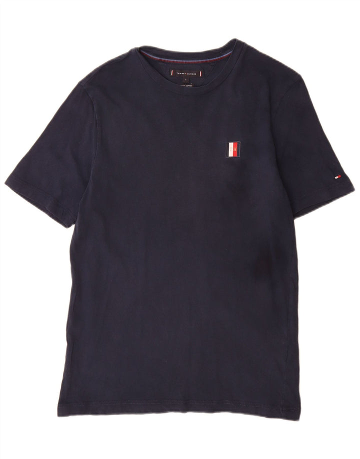 T-shirt da uomo Tommy Hilfiger Top Small in cotone blu navy