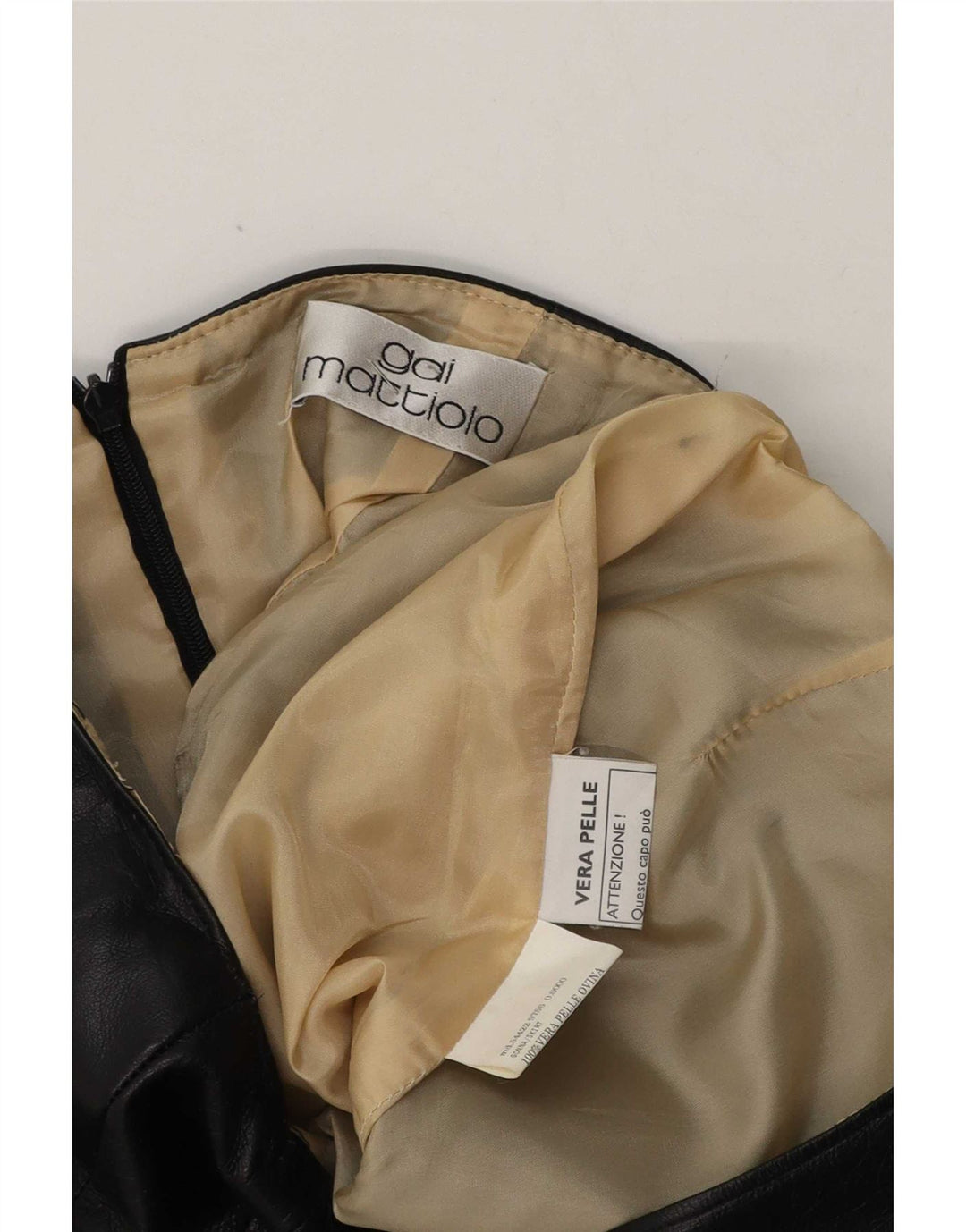 Gonna in pelle da donna Gai Mattiolo W28 media nera