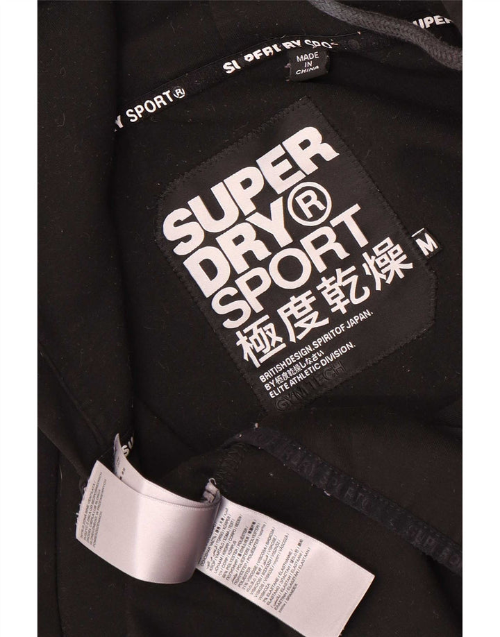 Maglione con cappuccio e zip da donna Superdry UK 12 poliestere nero medio