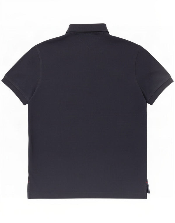 Tommy Hilfiger Mens Classic Fit Polo Shirt Medium Navy Blue Cotton