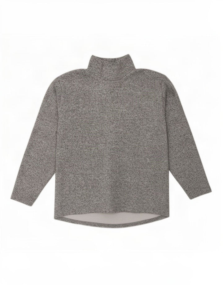 Top Zara da donna oversize a maniche lunghe UK 10 piccolo grigio