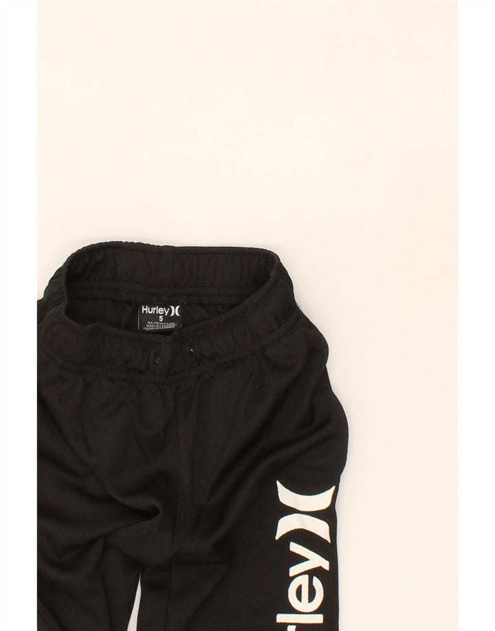 HURLEY Boys Graphic Tracksuit Trousers Joggers 4-5 Years  Black Polyester Vintage Hurley and Second-Hand Hurley from Messina Hembry 