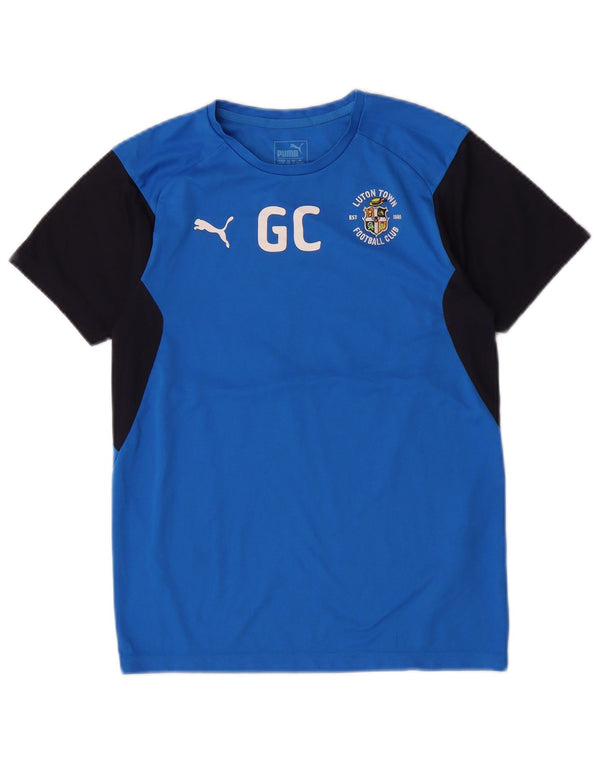 T-shirt grafica da bambino Puma 13-14 anni XL Blu in poliestere color block