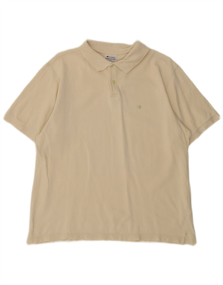 Polo da uomo Champion Large in cotone bianco