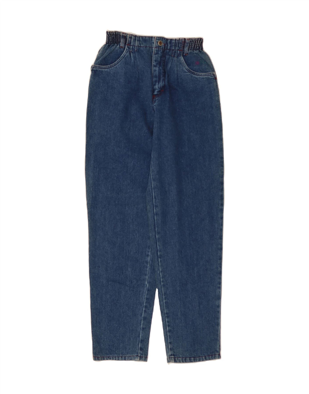 MASH Womens High Rise Tapered Jeans IT 44 Medium W26 L30 Blue Cotton Vintage Mash and Second-Hand Mash from Messina Hembry 