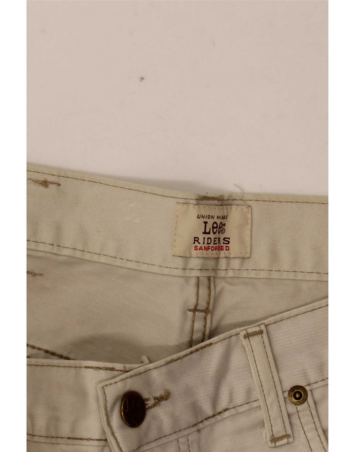 Jeans dritti da uomo Chicago Lee W32 L27 in cotone bianco sporco