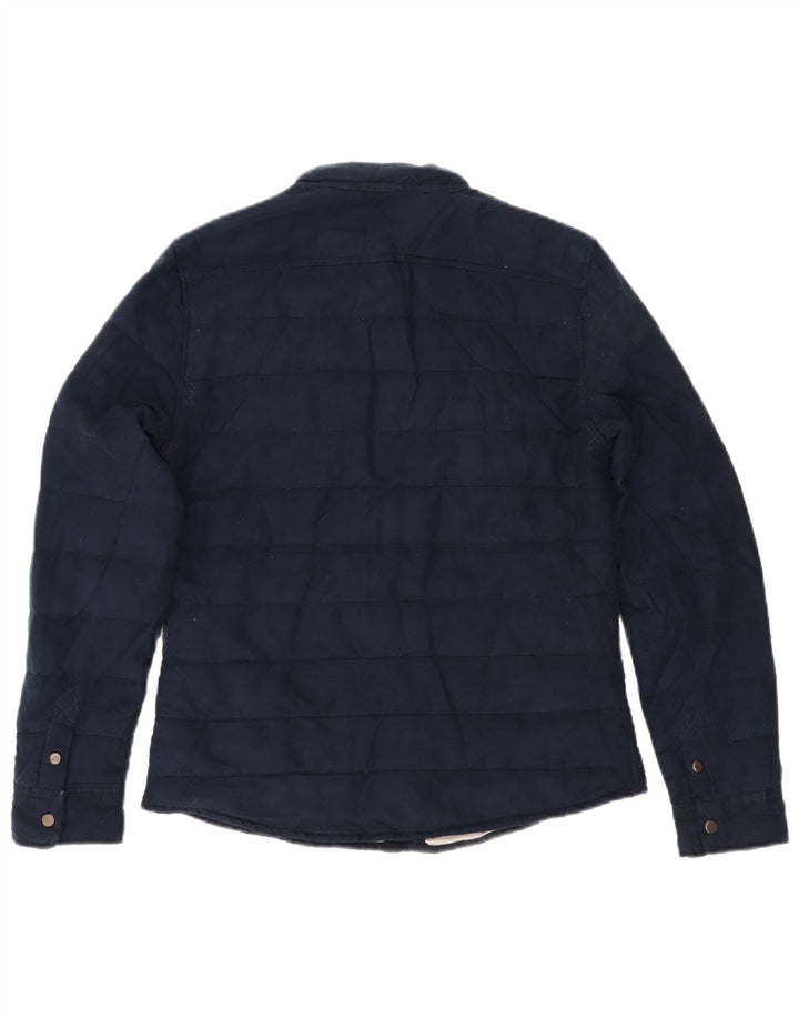 Giacca imbottita da uomo Zara UK 36 Small poliestere blu navy