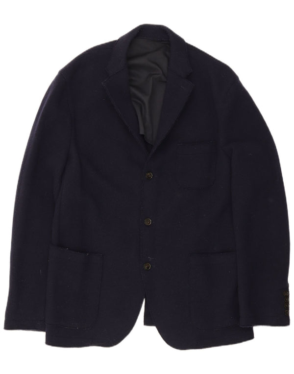 Giacca blazer a 3 bottoni da uomo Tommy Hilfiger IT 54 2XL Lana blu navy