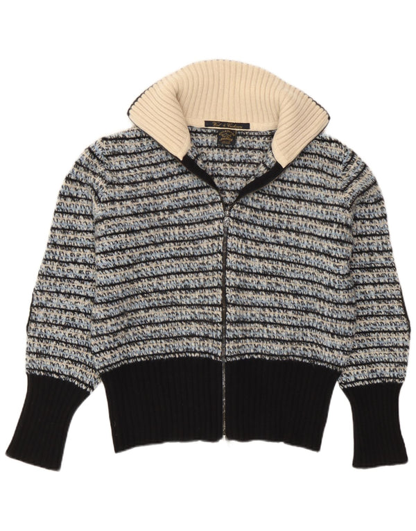 Maglione cardigan da donna Paul & Shark UK 16 grandi strisce blu