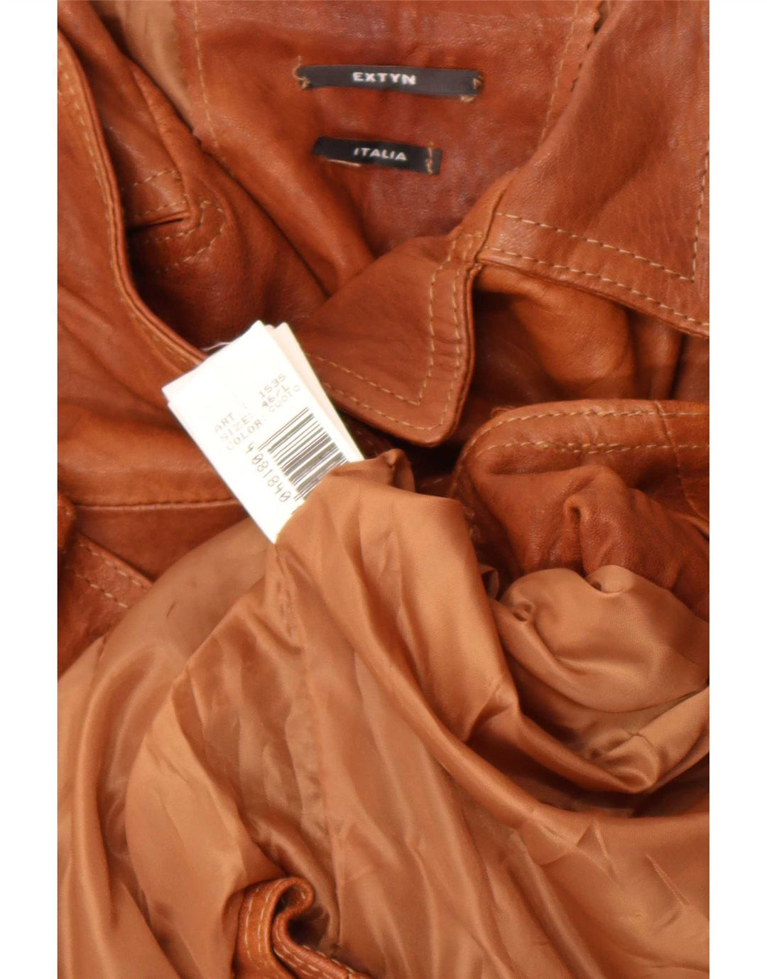 Giacca in pelle corta da donna Extyn IT 46 grande marrone