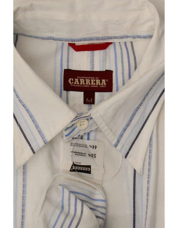Camicia da uomo Carrera in cotone a righe bianche medie