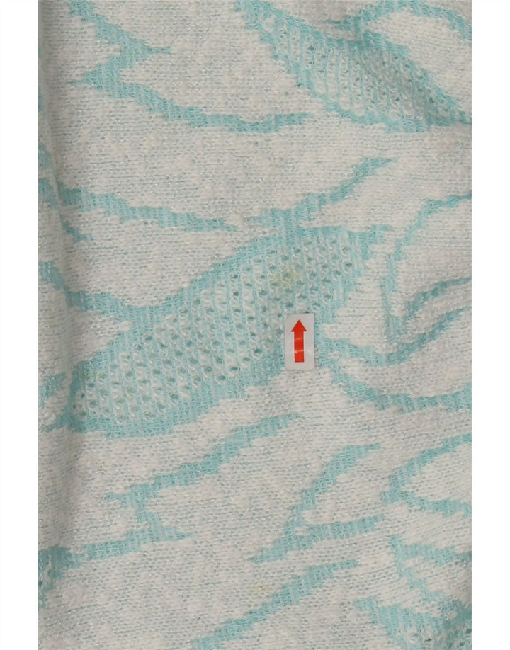 Maglione maglione girocollo da donna VINTAGE IT 50 XL color block turchese