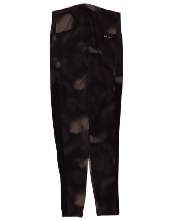 Leggings Adidas Aeroready da donna UK 8/10 Small Nero Tie Dye Poliestere