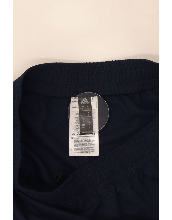 Pantaloncini sportivi grafici da uomo Adidas piccoli in poliestere blu navy