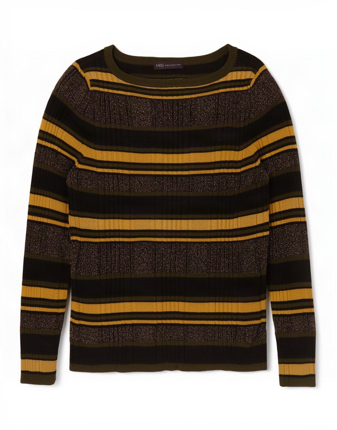 Maglione maglione con scollo a barca da donna Marks & Spencer UK 16 grande multicolore