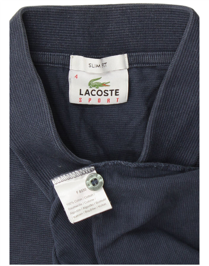 Polo LACOSTE da uomo slim fit taglia 4 cotone medio blu navy