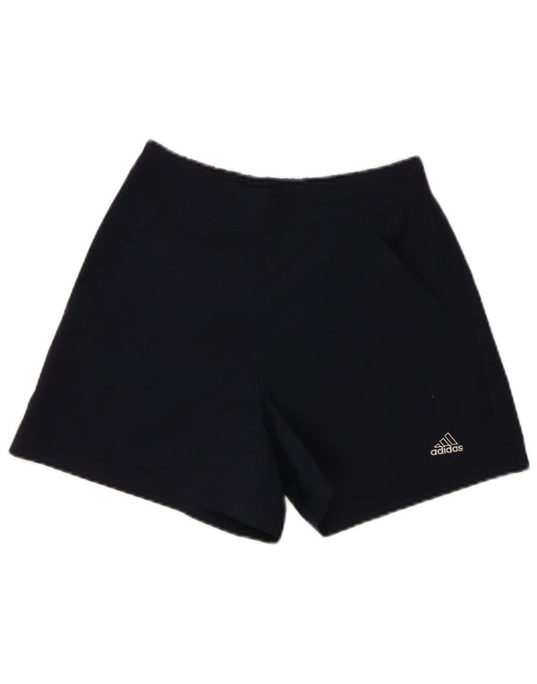 Pantaloncini sportivi da donna Adidas UK 8 Small poliestere blu navy