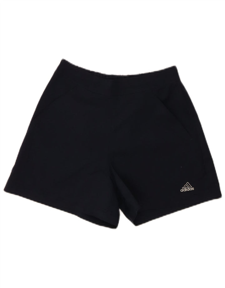 Pantaloncini sportivi da donna Adidas UK 8 Small poliestere blu navy