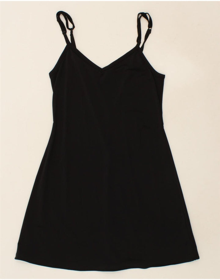 BENETTON Womens A-Line Dress UK 12 Medium Black Polyester Vintage Benetton and Second-Hand Benetton from Messina Hembry 