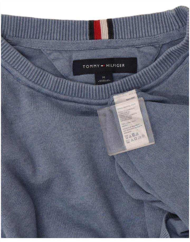 Maglione maglione girocollo da uomo Tommy Hilfiger cotone blu medio