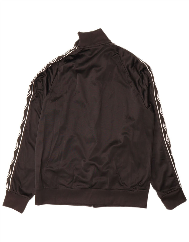 Giacca da tuta grafica da uomo Umbro in poliestere nero medio