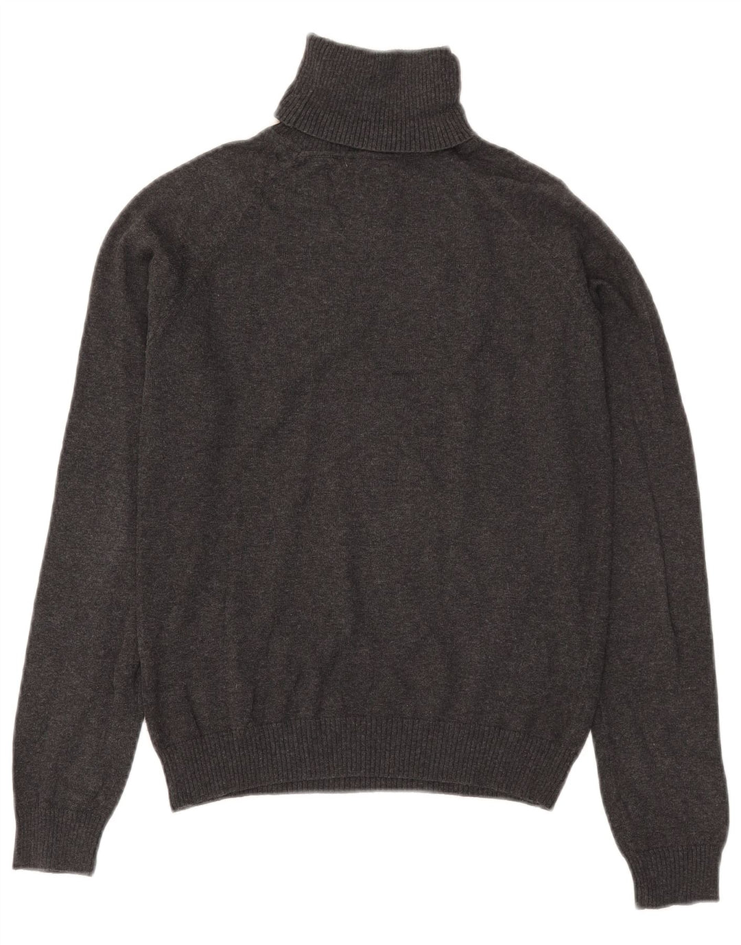Maglione corto da donna Zara con collo alto, UK 12, cotone grigio medio