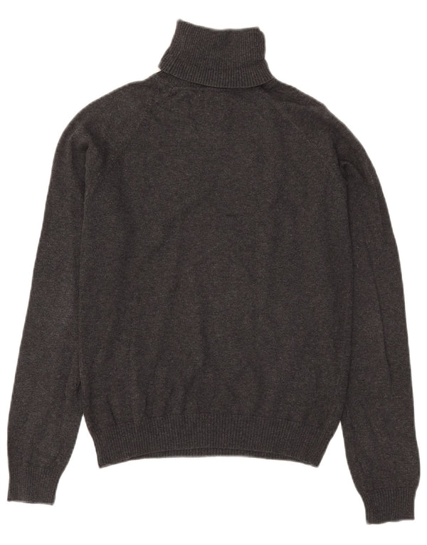 Maglione corto da donna Zara con collo alto, UK 12, cotone grigio medio
