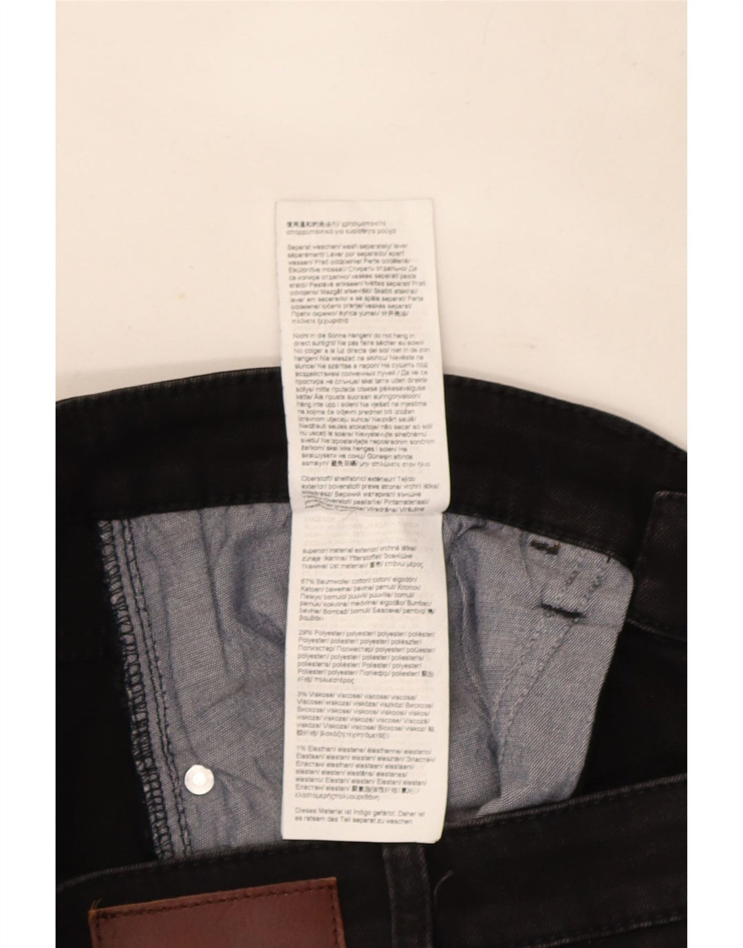 Jeans slim da uomo Camel Active W33 L30 cotone nero