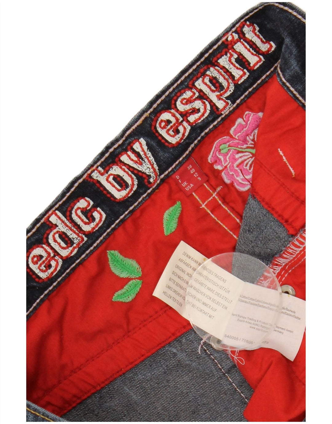 Jeans bootcut da donna ESPRIT UK 12 medio W28 L27 cotone blu navy