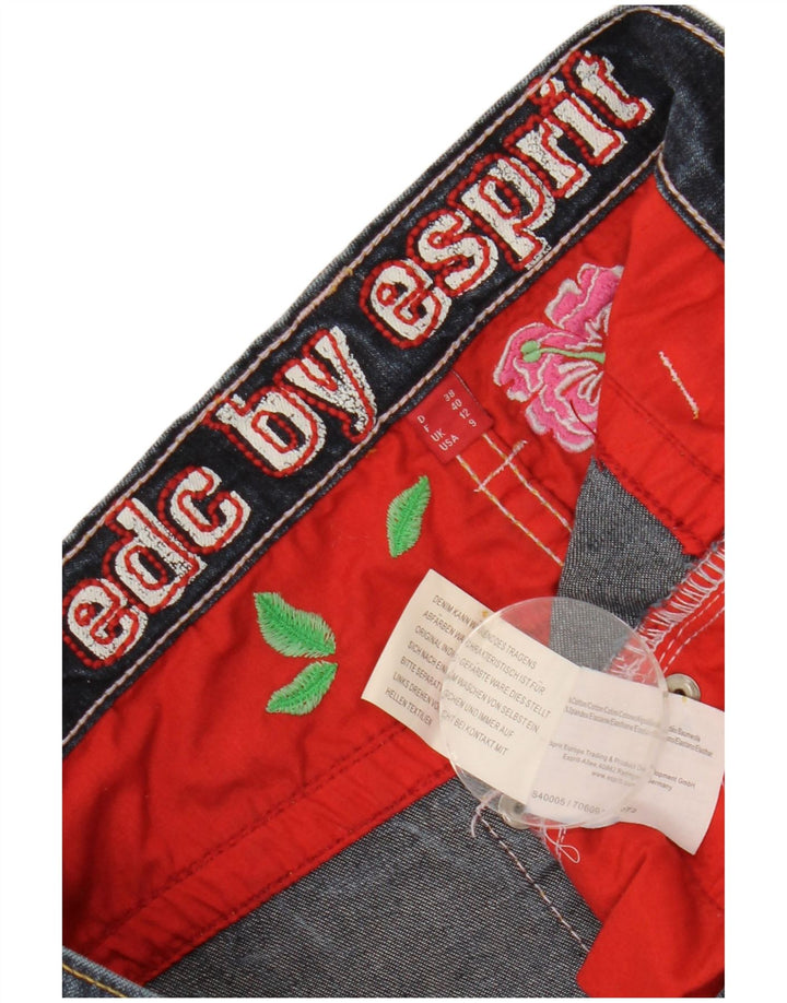 Jeans bootcut da donna ESPRIT UK 12 medio W28 L27 cotone blu navy