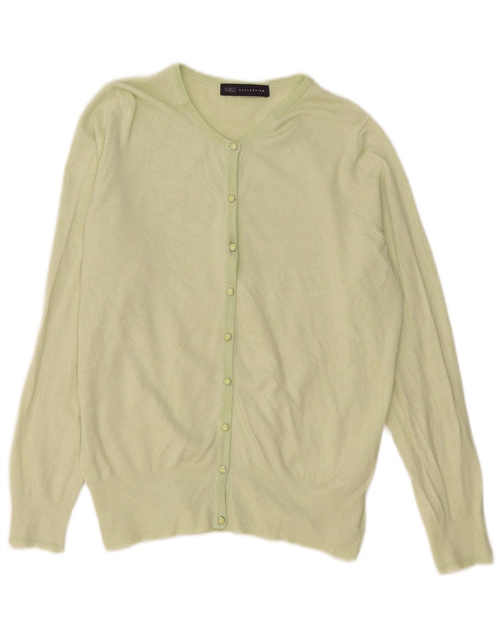 Maglione cardigan da donna Marks & Spencer UK 12 Viscosa verde medio