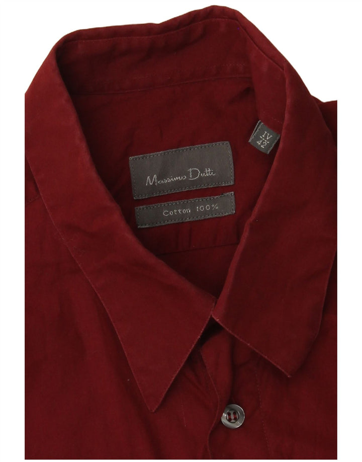 Camicia da uomo Massimo Dutti taglia 42 grande in cotone bordeaux