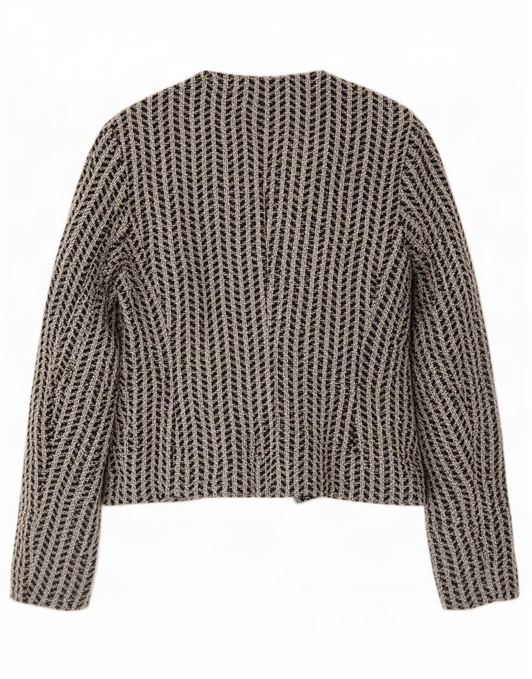 Giacca blazer aperta oversize da donna Hugo Boss UK 10 piccola nera geometrica
