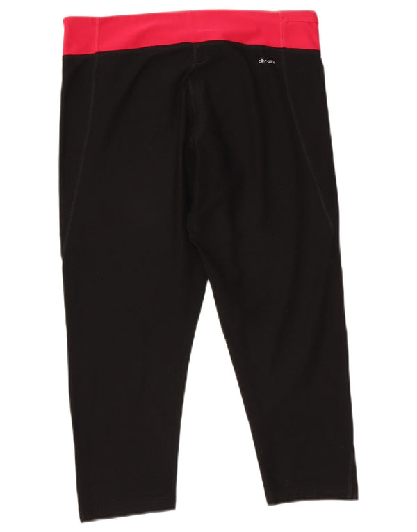 Leggings Adidas Climalite Capri da donna UK 12/14 Medium Black Colourblock
