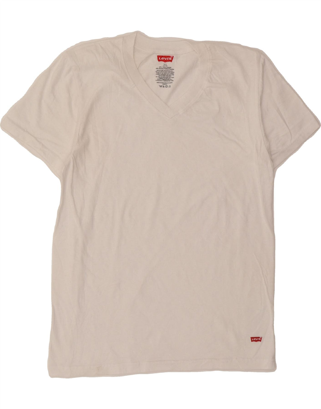 LEVI'S Mens T-Shirt Top UK 34/36 Small White Cotton Vintage Levi's and Second-Hand Levi's from Messina Hembry 