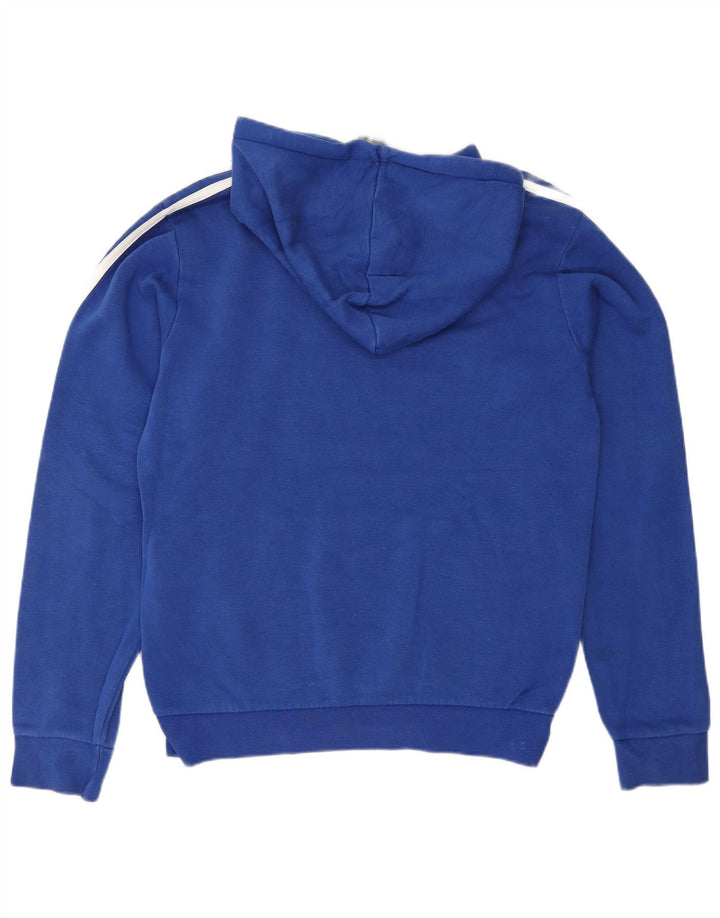 Maglione con cappuccio grafico da uomo ADIDAS piccolo in cotone blu